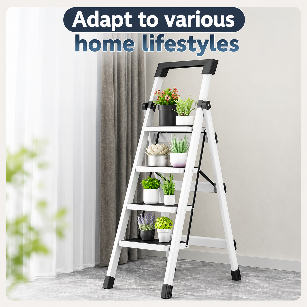 Ladder household folding ladder indoor and outdoor multi-functional herringbone