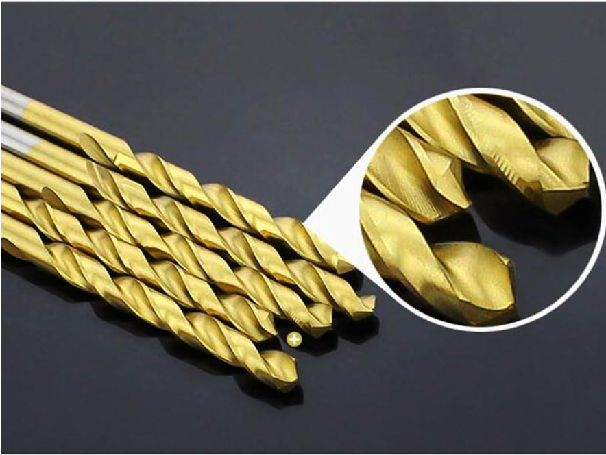 50Pcs Plating Titanium Coated Metal HSS High Speed Steel Drill Bit Set Tool