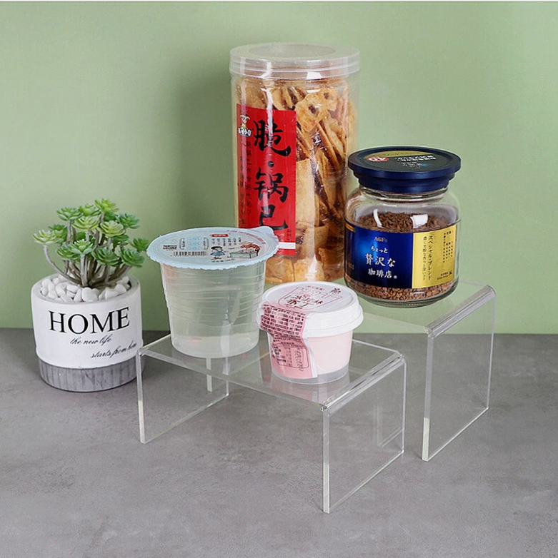 5PCS Acrylic Jewellery Stand Display Super Clear Makeup Riser Holder Organiser