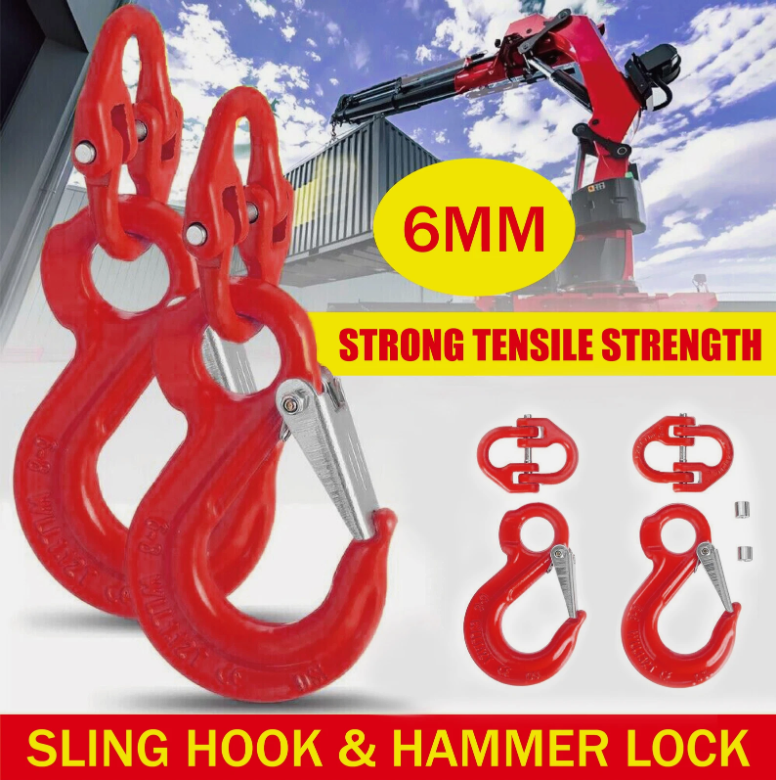 Have one to sell? Sell it yourself 2X (6mm Hammerlock+ 6mm Eye Sling Hook) Caravan Trailer Chain connecting Extend