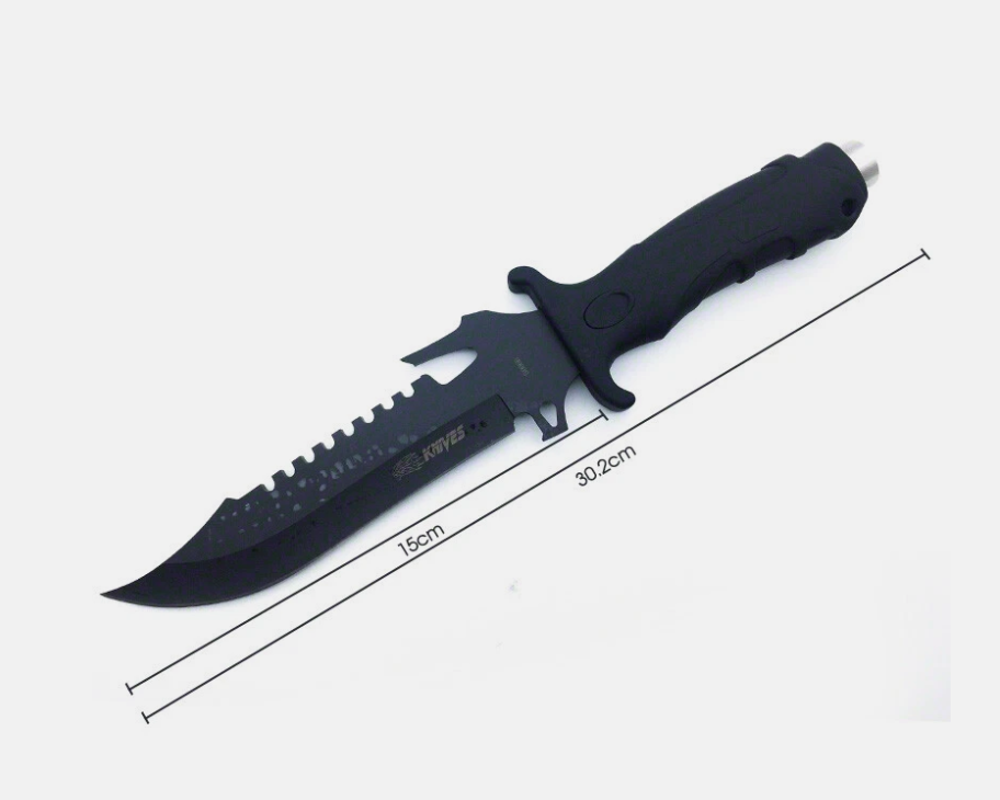 Camping Tactical Razor Sharp Survival Knife Bowie Pig Sticker With Nylon Sheath