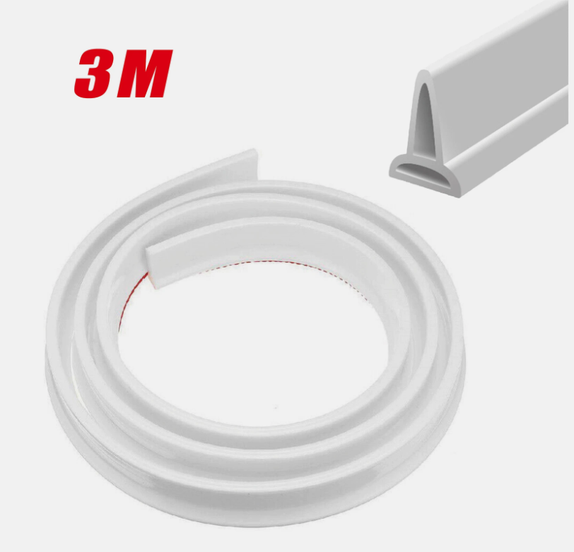 Waterproof Silicone Water Barrier Stopper Strip for Bathroom 2.5M