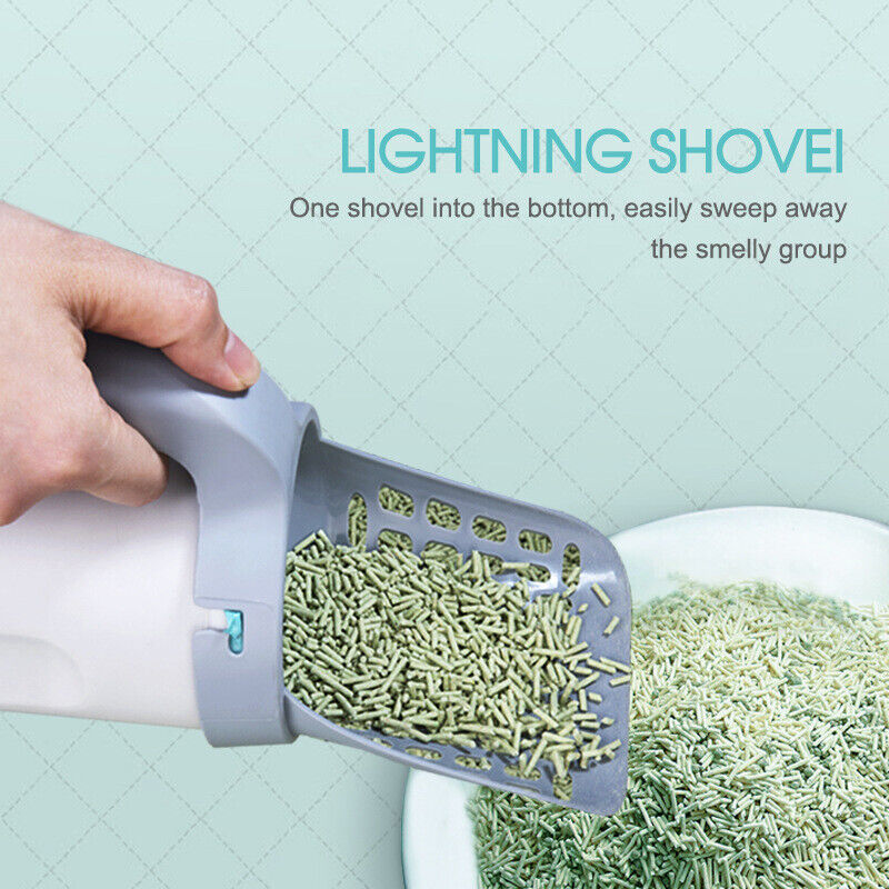 Cat Litter Scoop Integrated Detachable Shovel Holder Poop Pet Sifter Cleaning AU