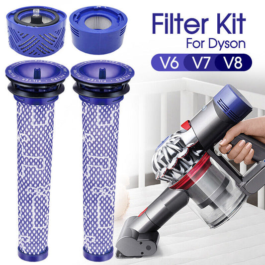 For Dyson V6 V7 V8 Filter Kit Absolute Animal Motorhead Trigger Replacement Hepa