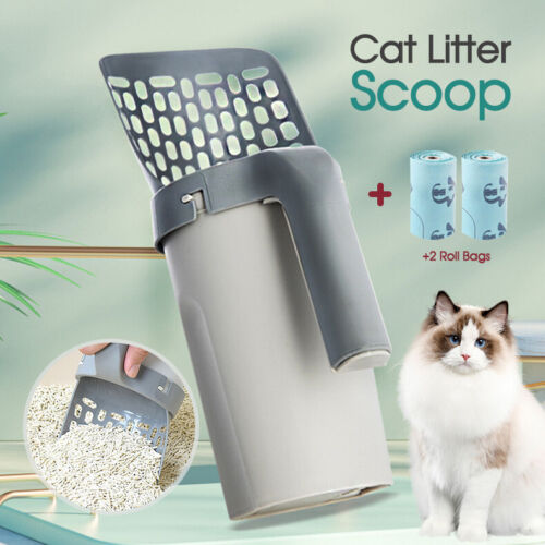 Cat Litter Scoop Integrated Detachable Shovel Holder Poop Pet Sifter Cleaning AU