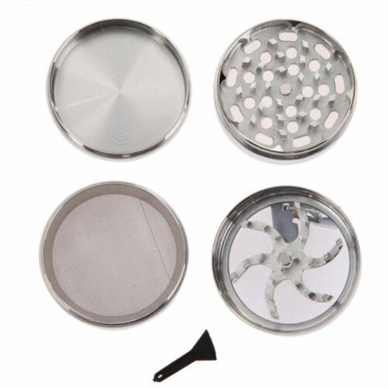 4-layer Smoke Grinder Aluminum Herb Grinders Hand Crank Herbal Tobacco Grinders