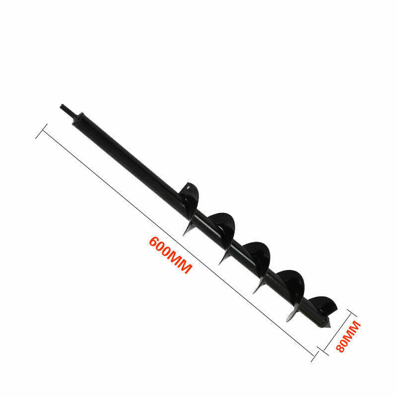 Power Garden Auger Earth Drill Bit ¦µ80 x300/600mm Post Digger Planter Outdoor