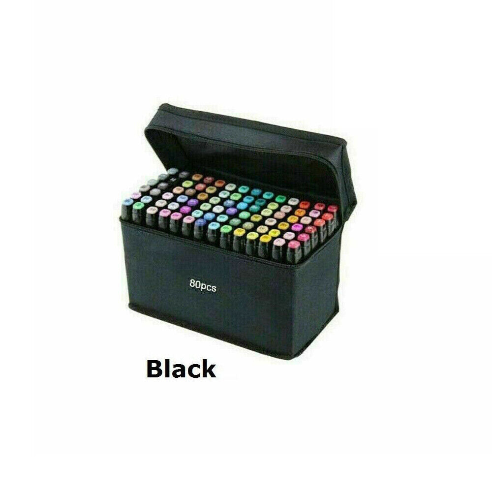 80PCS Marker Pen Set Dual Heads Graphic Artist Craft Sketch TOUCH Markers