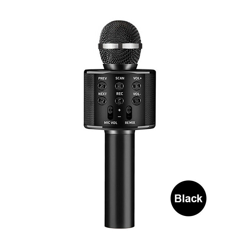 Karaoke Microphone Speaker Wireless Bluetooth Handheld Mic USB Player KTV WS858