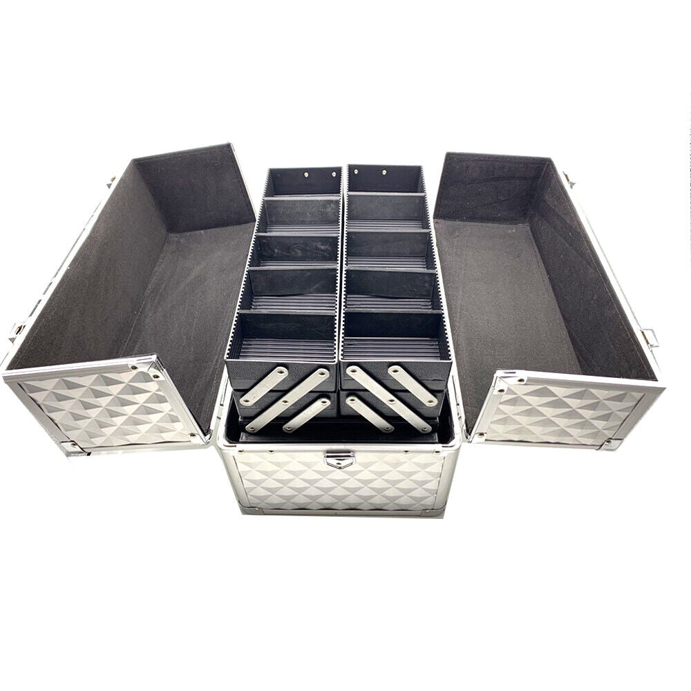 Portable Cosmetic Beauty Makeup Case Carry Bag Organiser Box Diamond AU Stock