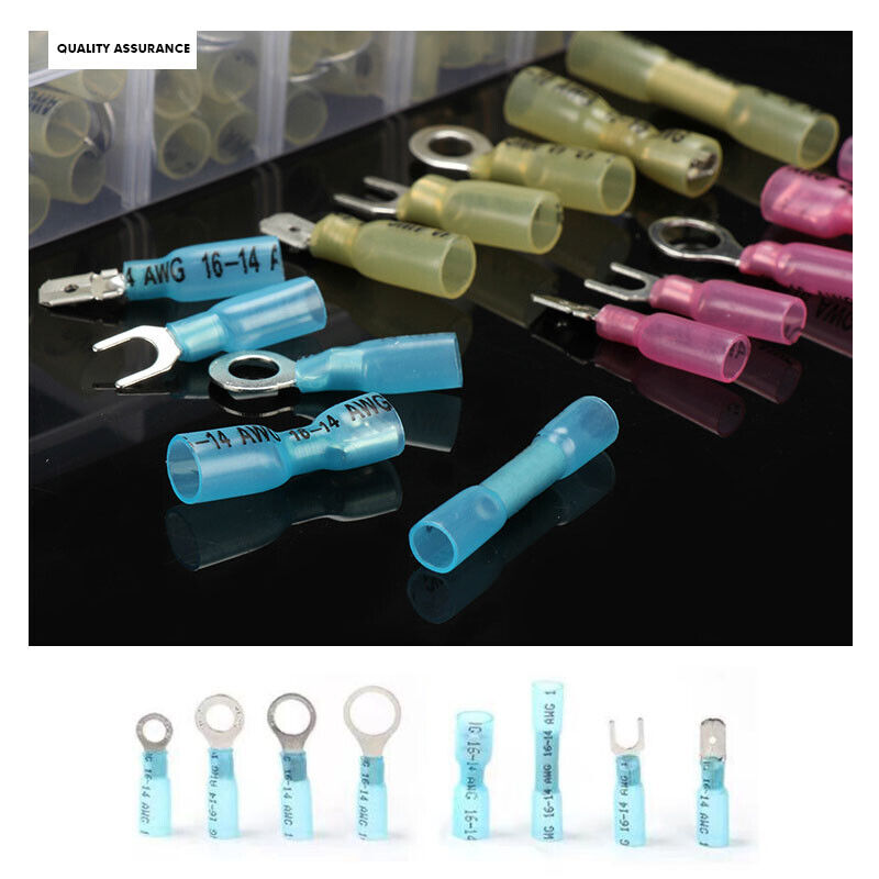 240PCS Heat Shrink Wire Connectors Electrical Crimp Marine Automotive Terminals