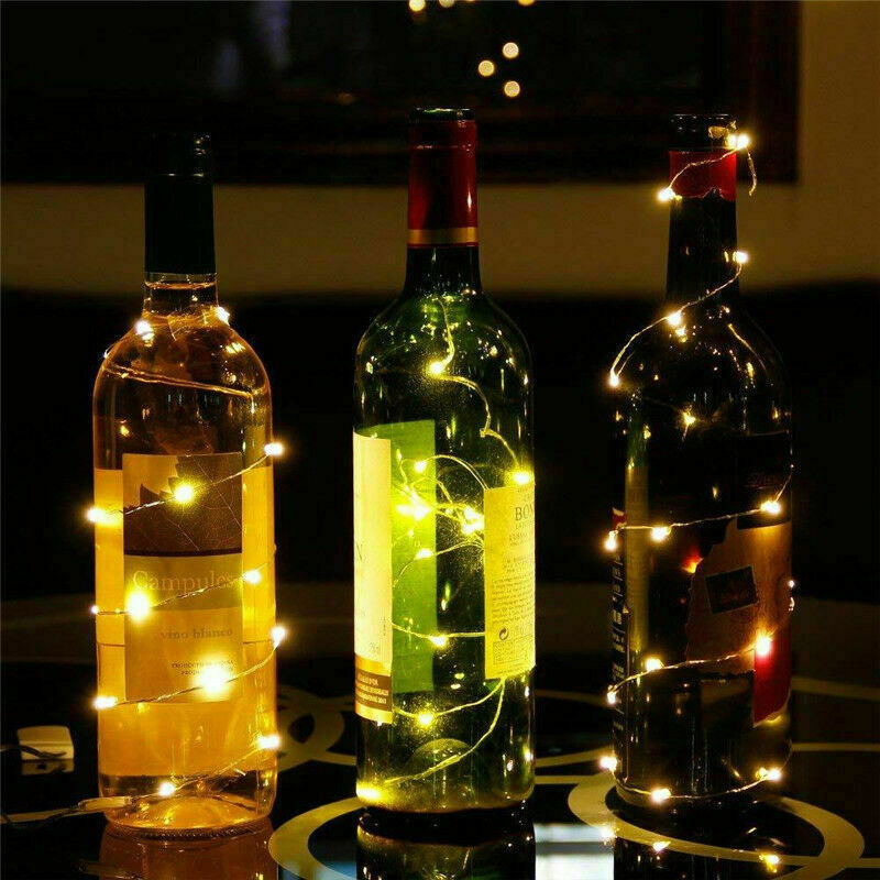 2M 20LED Battery Powered String Fairy Lights Copper Wire Waterproof Xmas Decor (Cool White)