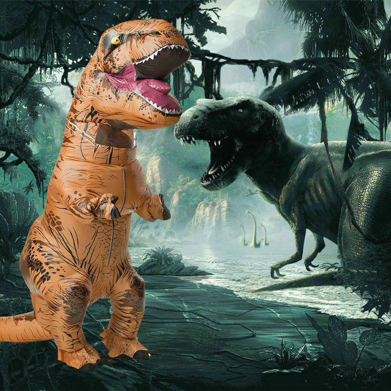 Inflatable Dinosaur Costume Adult Jurassic World Park Trex T-Rex Blow AU STOCK