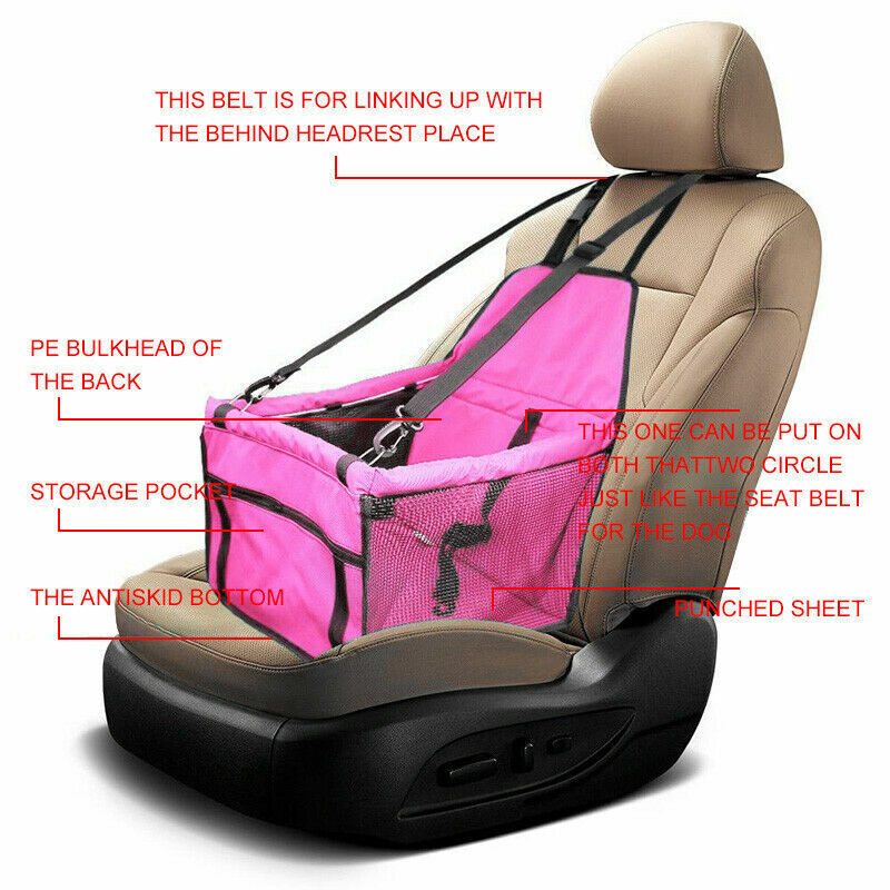 New Travel Cat Dog Pet Car Booster Seat Puppy Carrier Safety Protector Basket AU