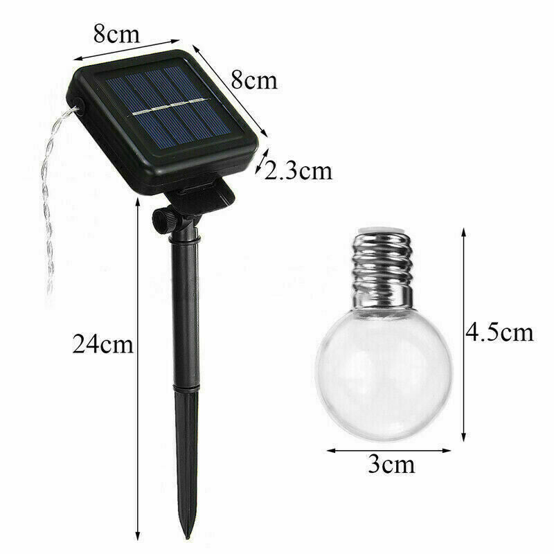 10M 80 LED Solar Powered Fairy String Lights Outdoor Garden Party Wedding Xmas