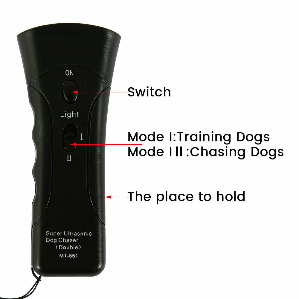 Free 9V Battery + Anti Bark Device Ultrasonic Dog Barking Control Trainer