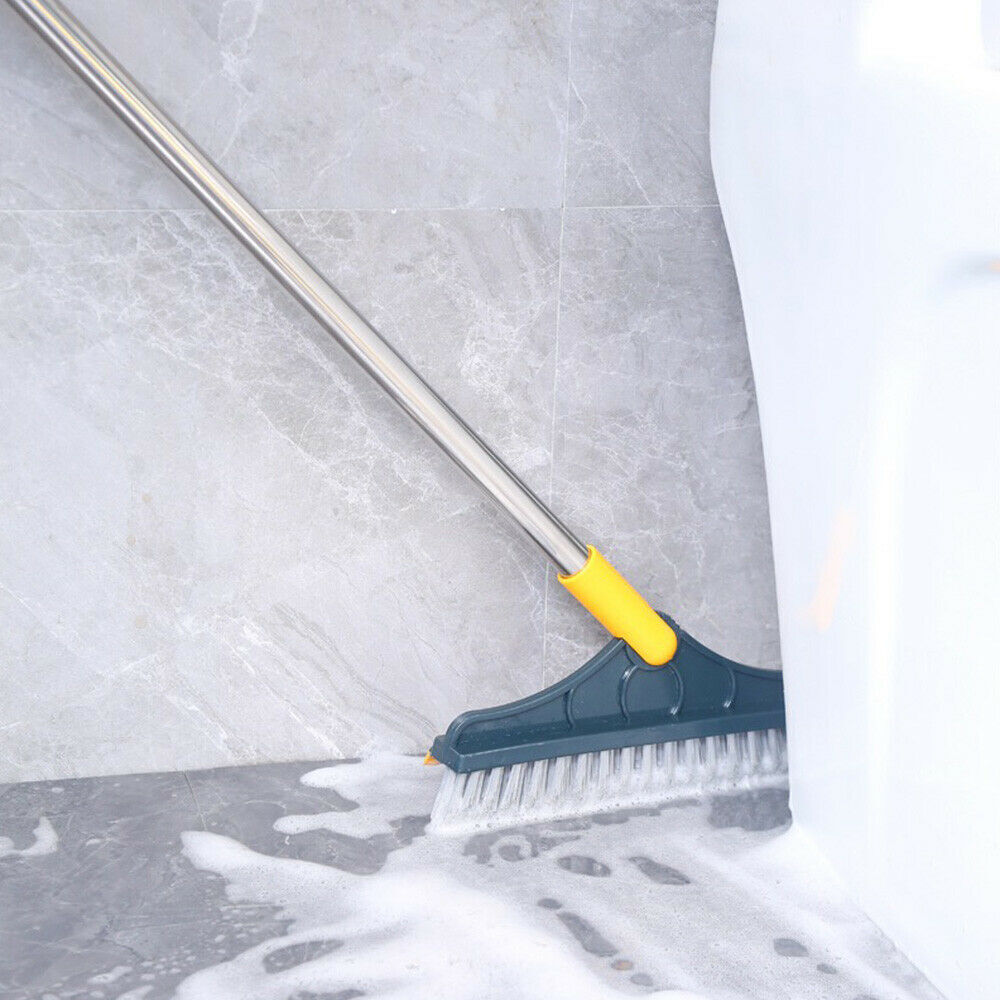 2 in 1 Floor Brush- Scrub Brush Bath Wiper 120¡ã Rotating Head Home Cleaning Tool