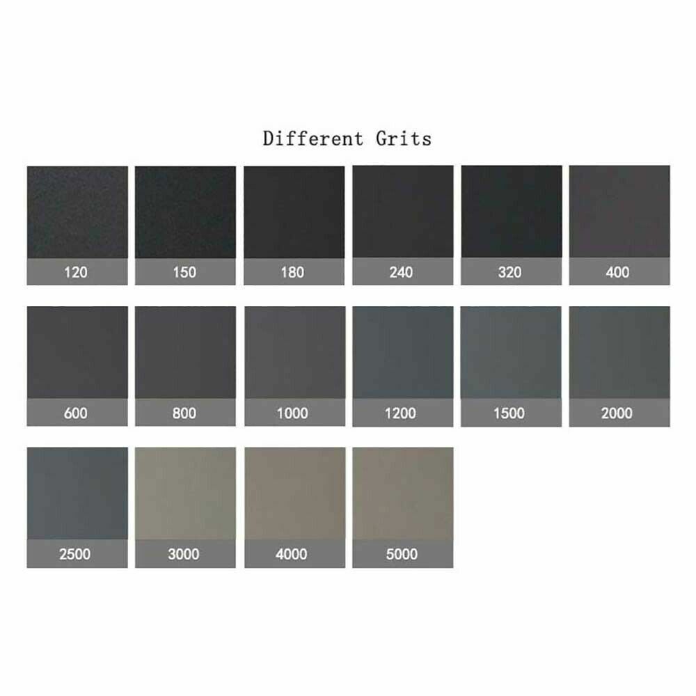 36PCS Sandpaper Mixed Wet And Dry Waterproof 400-3000 Grit Sheets Assorted Wood