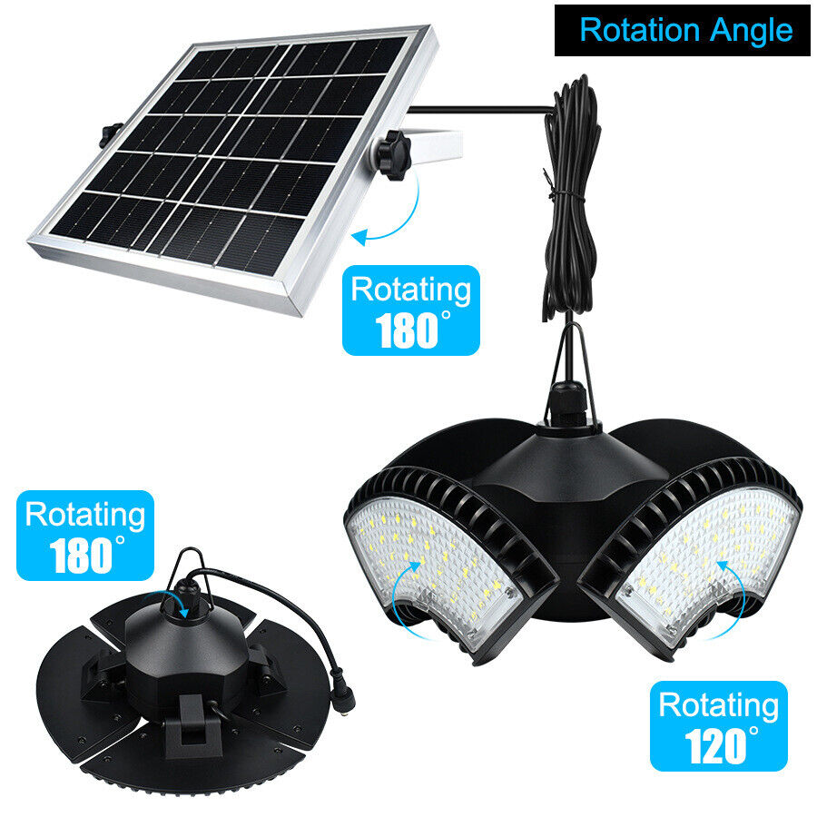 136 LED Solar Light Indoor Outdoor Hanging Pendant Garden Yard Tent Shed Lamp AU
