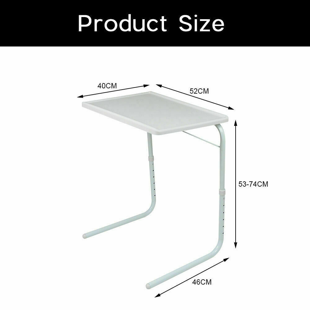 FOLDABLE TABLE LAPTOP ADJUSTABLE TRAY BED PORTABLE DESK MATE TV DINNER AU STOCK