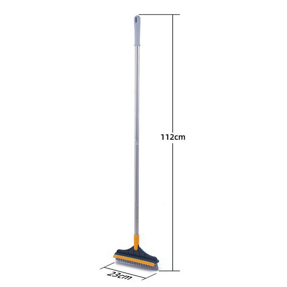 2 in 1 Floor Brush- Scrub Brush Bath Wiper 120¡ã Rotating Head Home Cleaning Tool