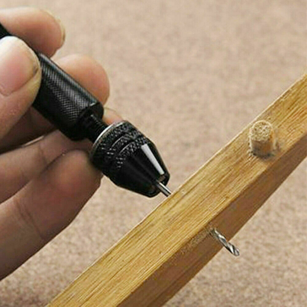 20pcs Mini hand drill Vise Hand Bits Twist Woodworking Set Precision Pin ausell
