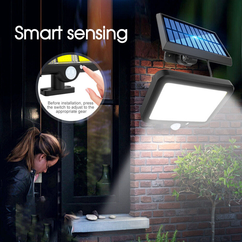 160 Led Solar Sensor Lights Light Motion Detection Security Garden Flood Lamp