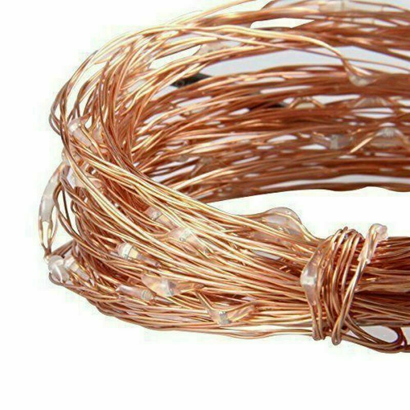 10m/20m LED Solar Fairy String Light Copper Wire Waterproof Garden Outdoor Decor