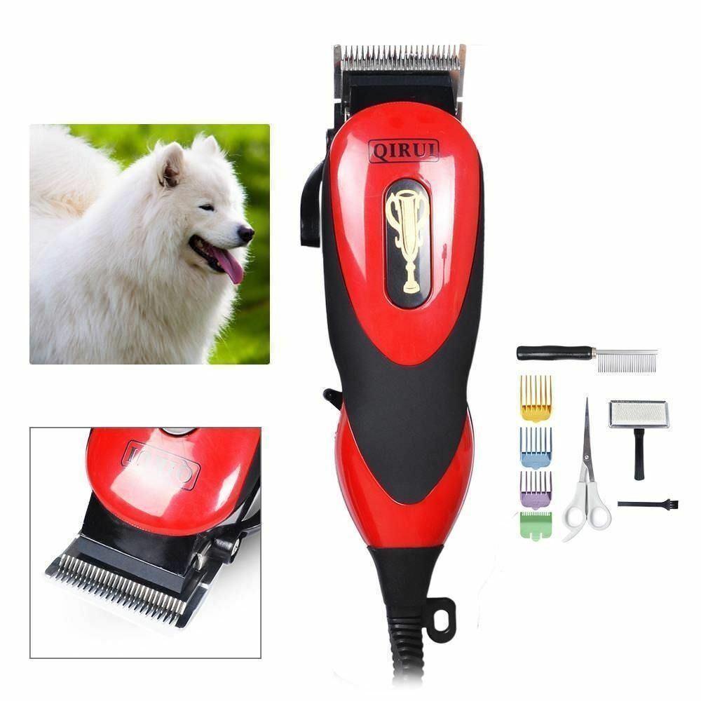 Cat Animal Hair Grooming Trimmer Electric Dog Pet Clipper Kit Blade Comb Set