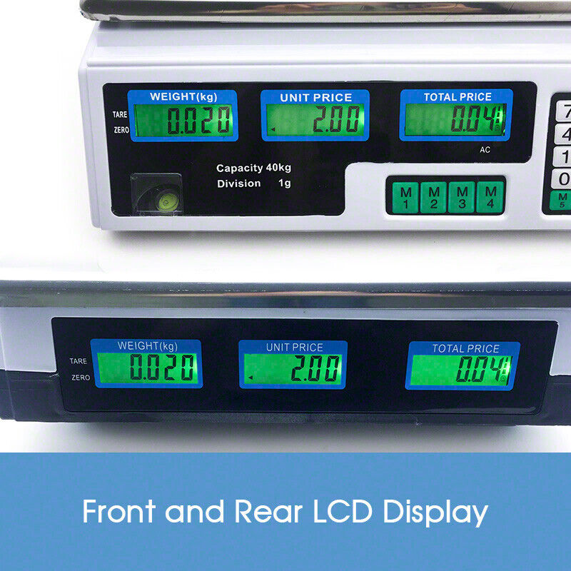 Kitchen Digital Electronic Scale 40KG Commercial Shop Weight Scales Food