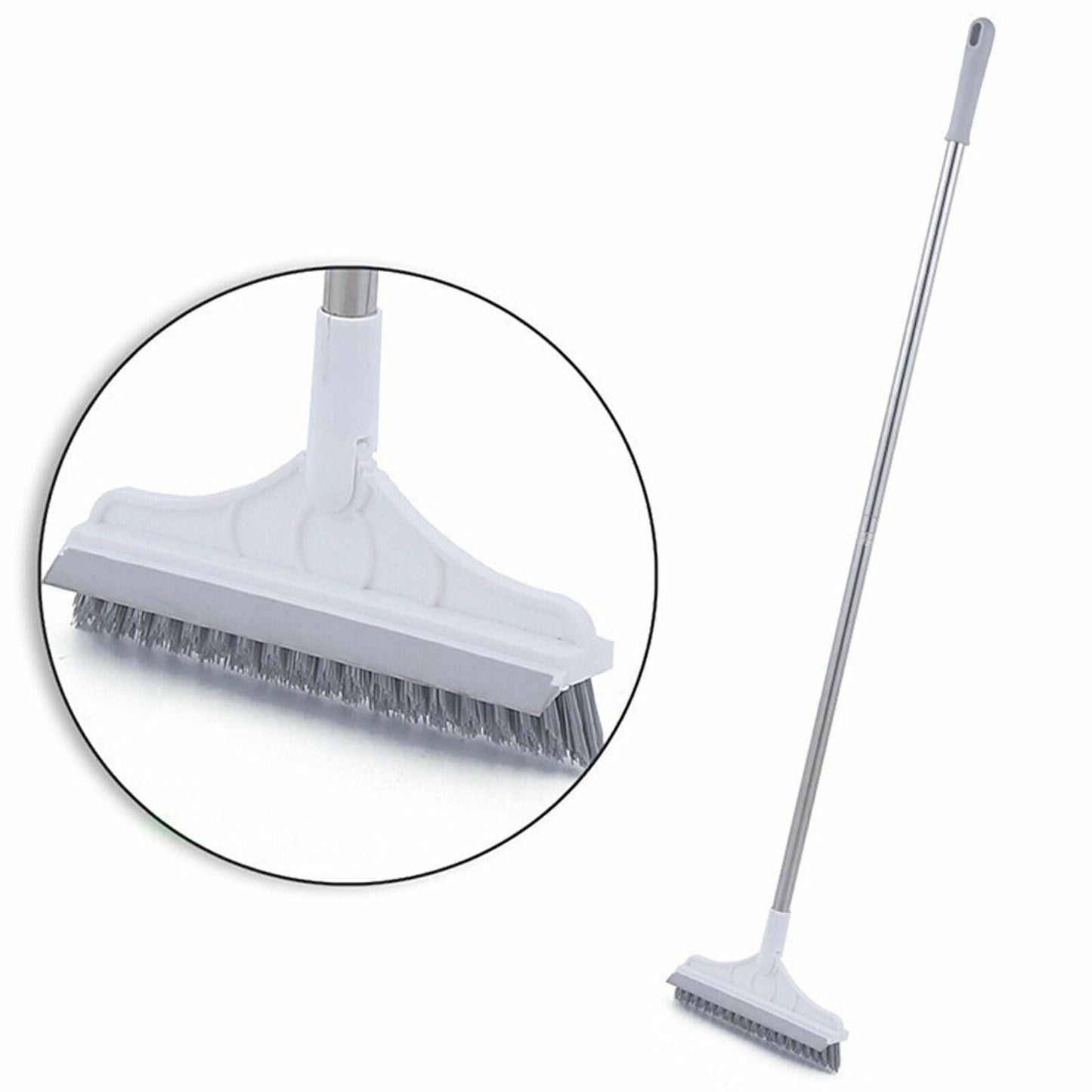 2 in 1 Floor Brush- Scrub Brush Bath Wiper 120¡ã Rotating Head Home Cleaning Tool