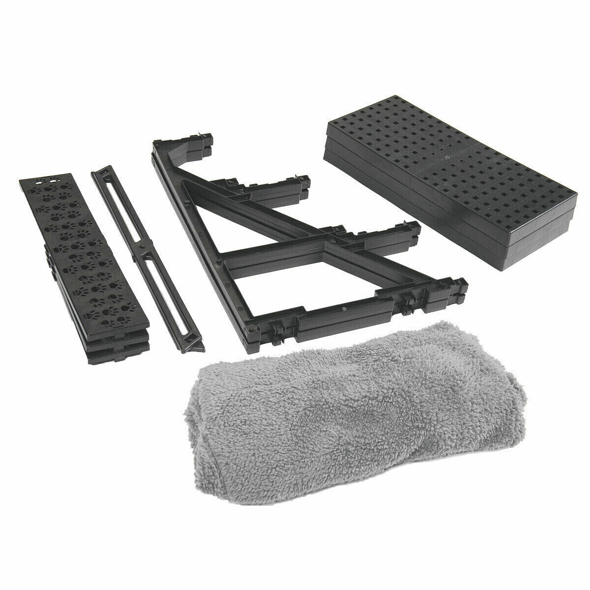 Pet Stairs 3 Steps Portable Cat Dog Ladder w/ Cover Step Ramp Climb For Pup Play