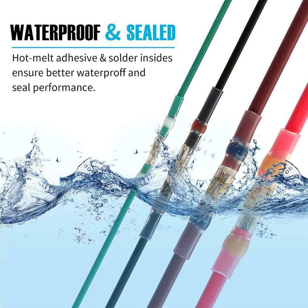 800x Solder Seal Sleeve Heat Shrink Butt Wire Connectors Terminals Waterproof AU