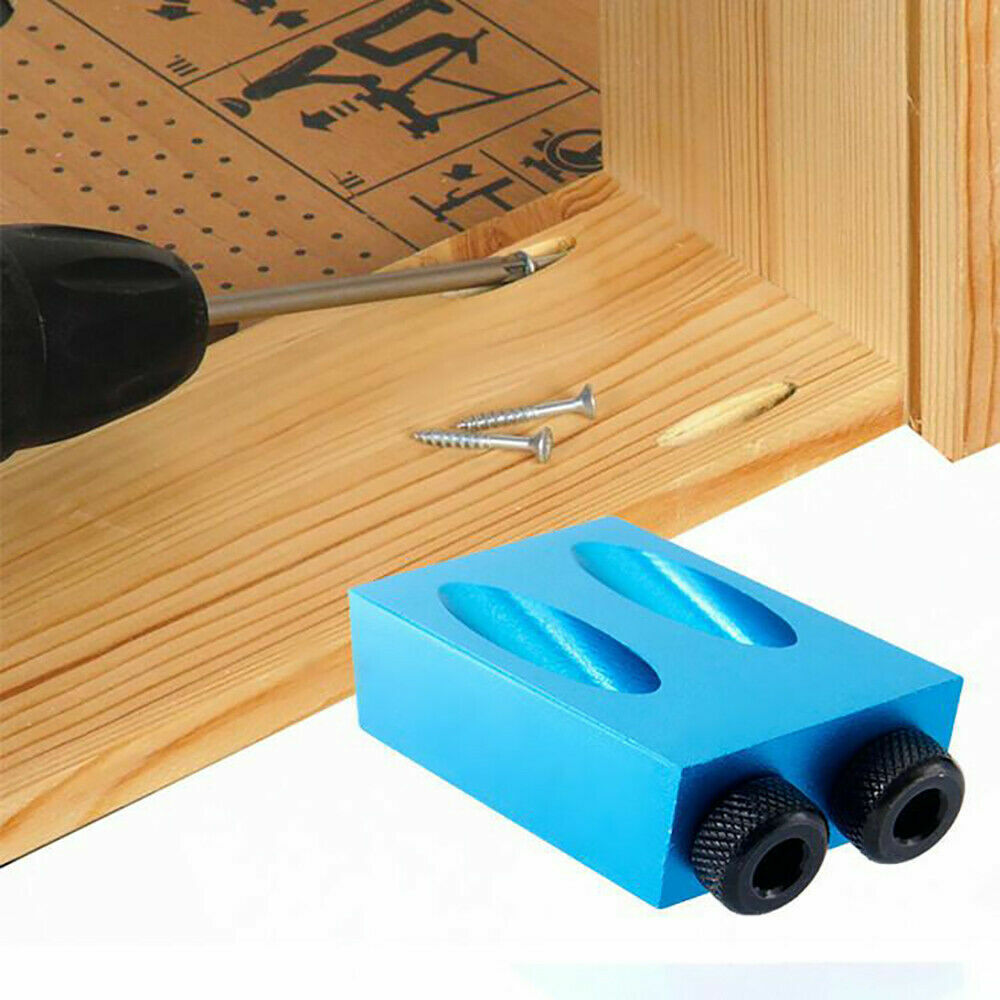14PCS 15° Pocket Hole Screw Jig Dowel Drill Set Wood Tool kit Angle Hole Locator