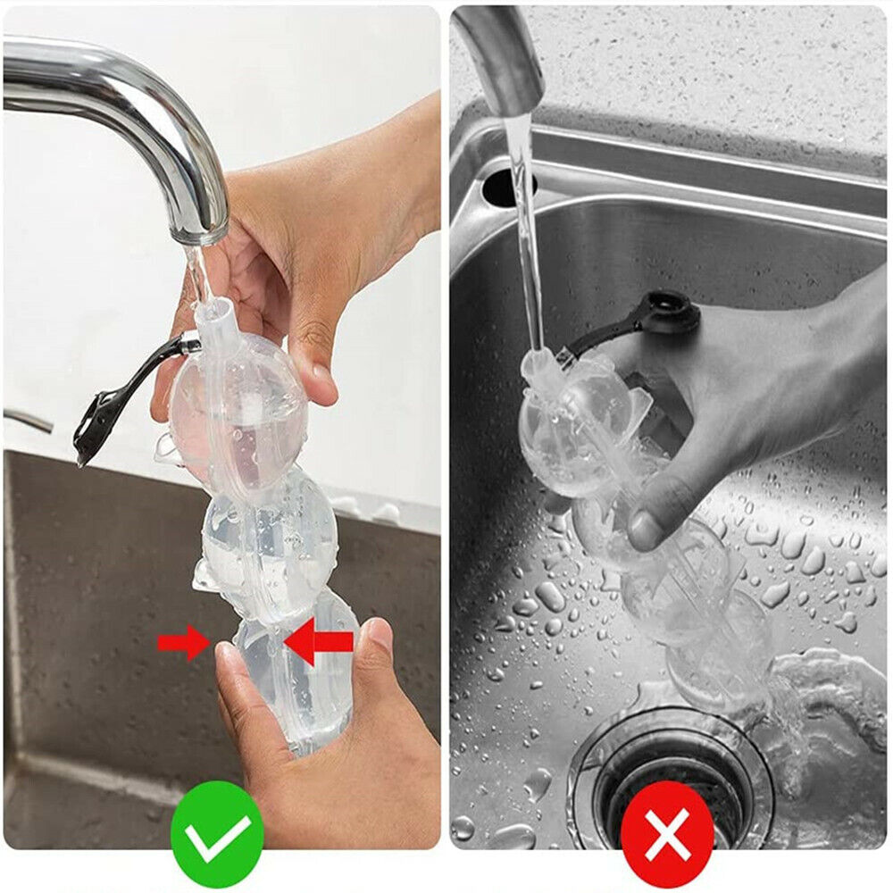 4 Hole Ice Ball Modle Maker For Whiskey Cocktail FruitPopsicles IcedTea Reusable
