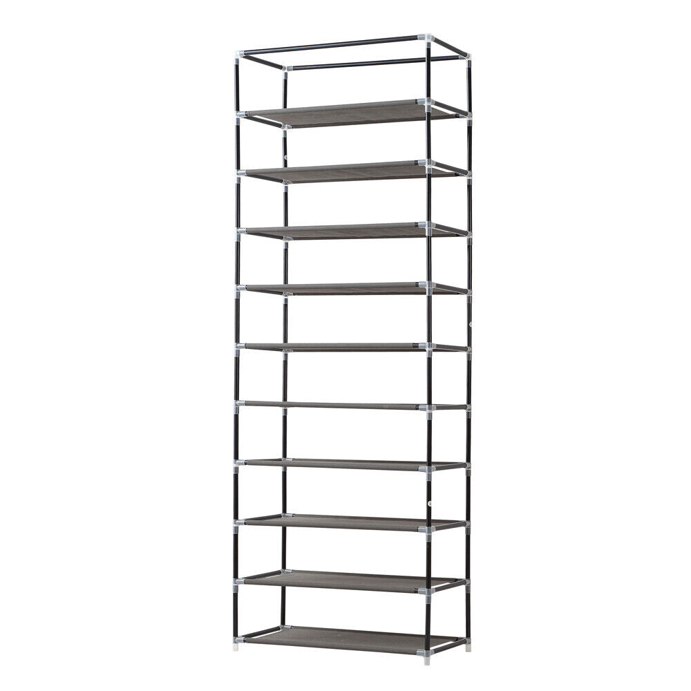 10 Tiers Shoe Rack Stackable Fabric Cabinet Storage Holder Wardrobe Organiser AU