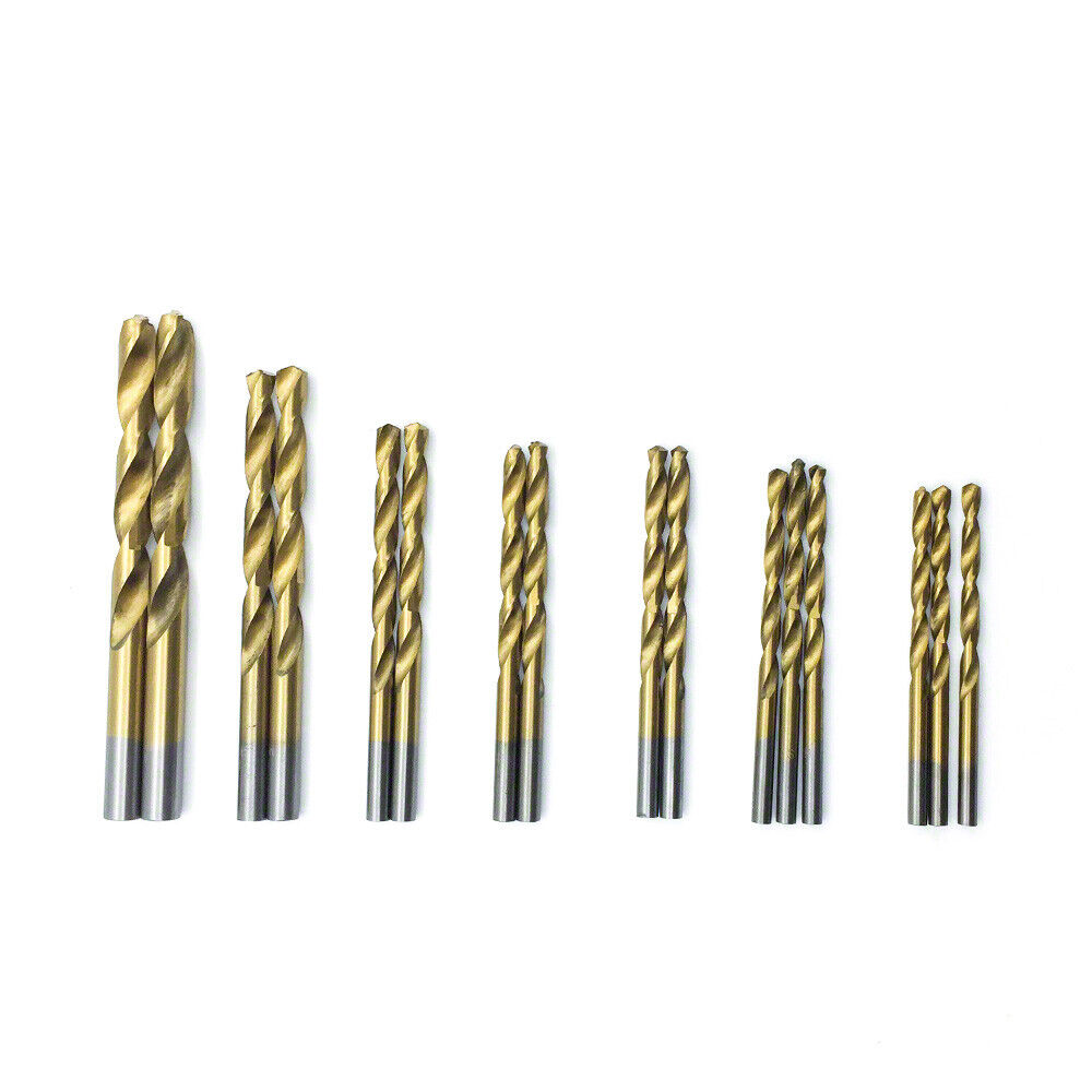99PCS HSS Metric 1.5-10mm Titanium Coated Drill Bit Set Metal Wood Plastic New