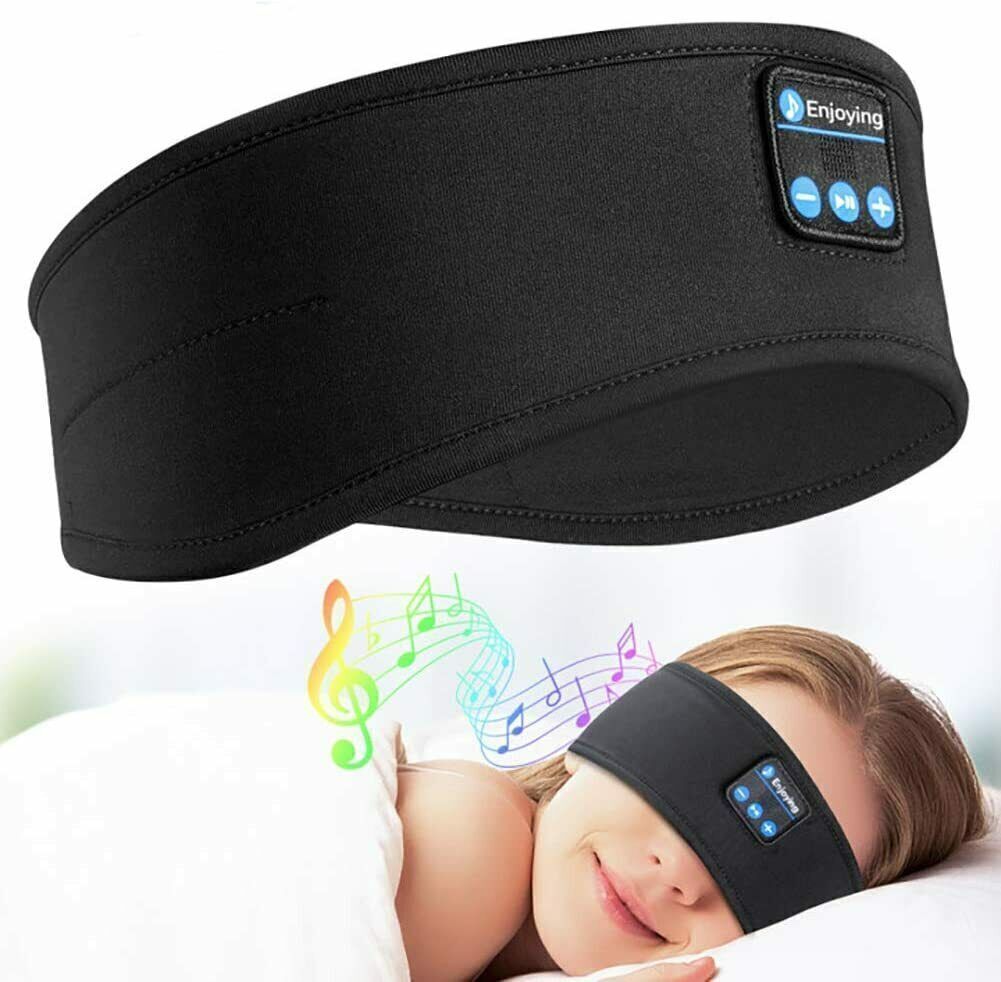 Wireless Bluetooth 5.0 Stereo Eye Mask Headphones Earphone Sleep Music Mask PB