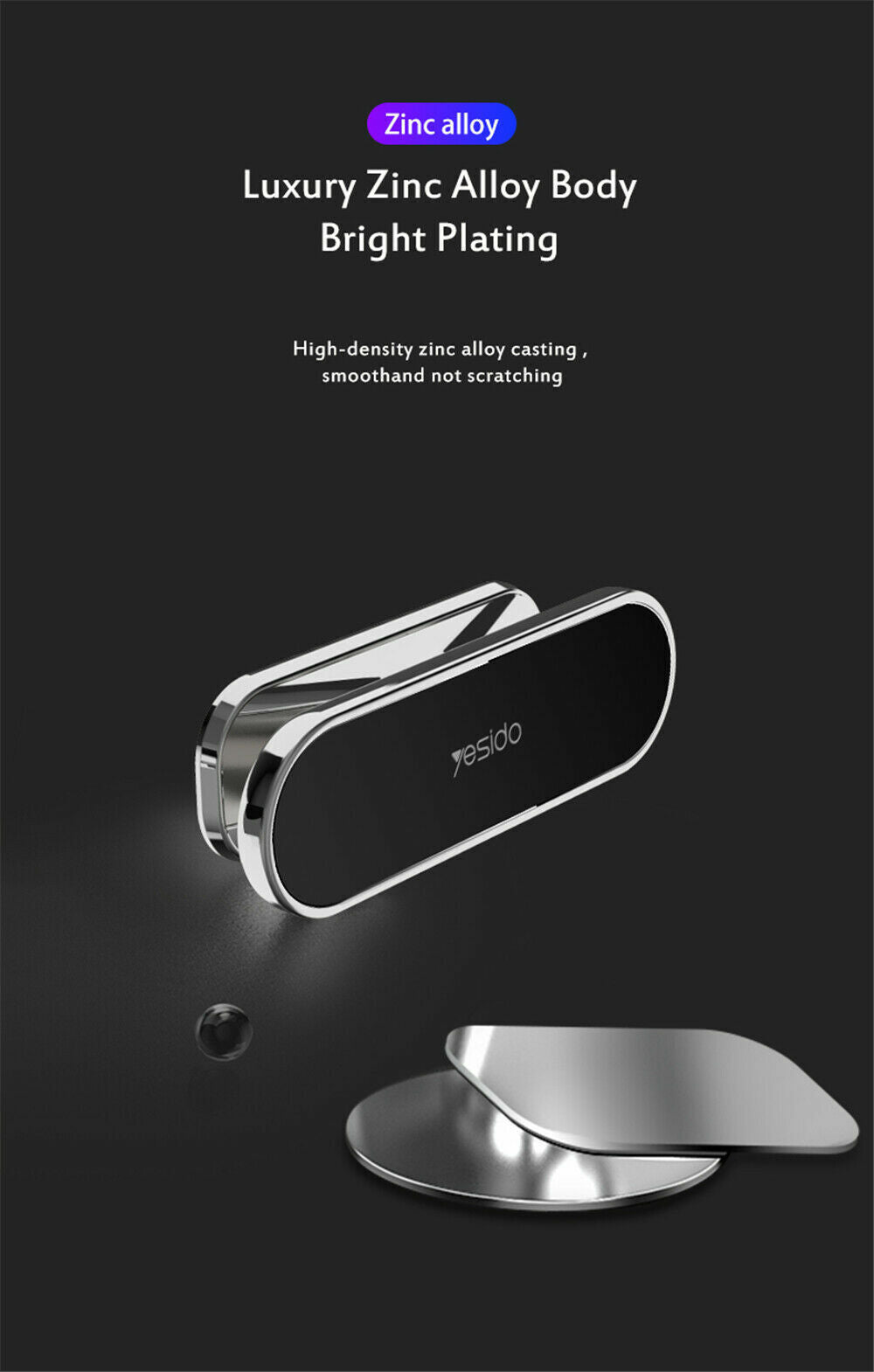 360¡ã Rotate Universal Magnetic Car Mount Dash Phone Holder for iPhone Galaxy GPS