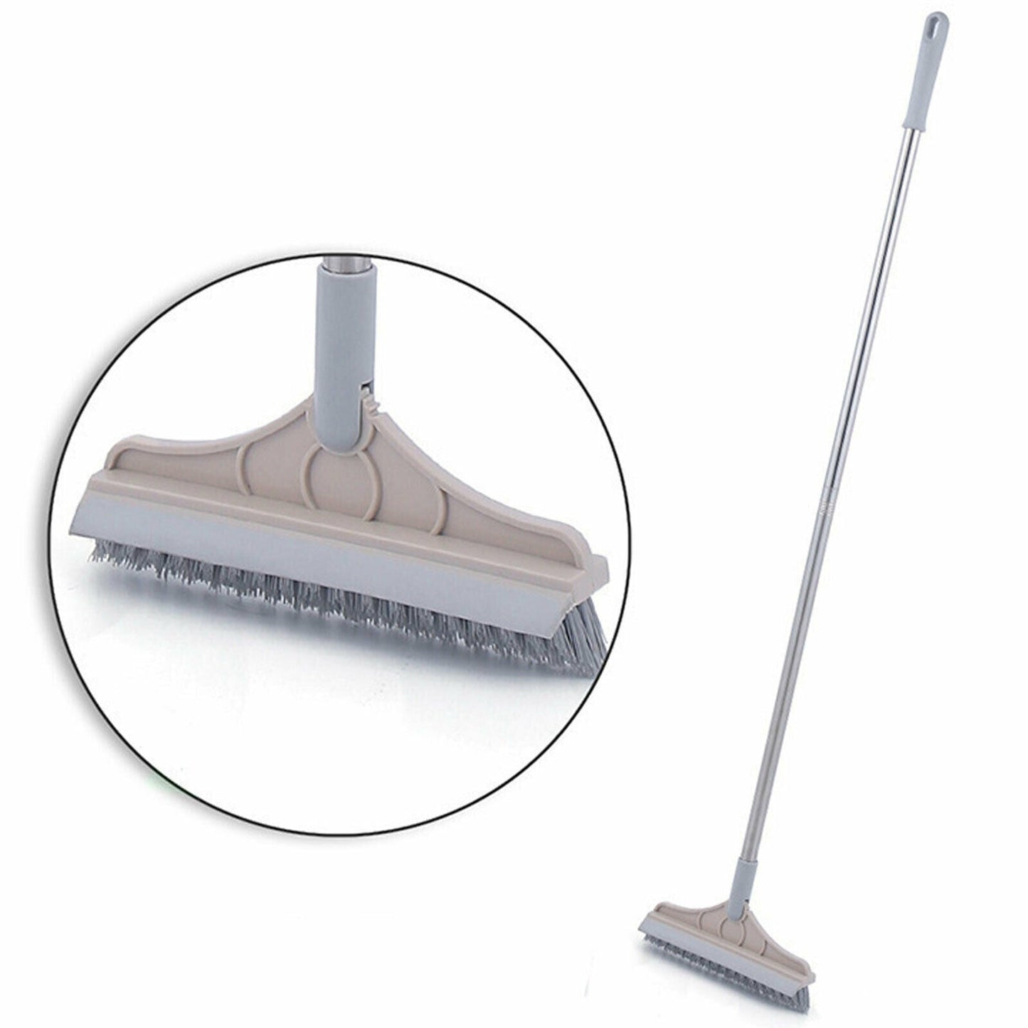 2 in 1 Floor Brush- Scrub Brush Bath Wiper 120¡ã Rotating Head Home Cleaning Tool
