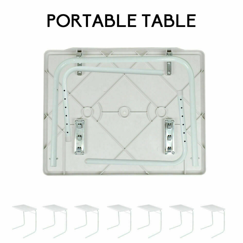 FOLDABLE TABLE LAPTOP ADJUSTABLE TRAY BED PORTABLE DESK MATE TV DINNER AU STOCK