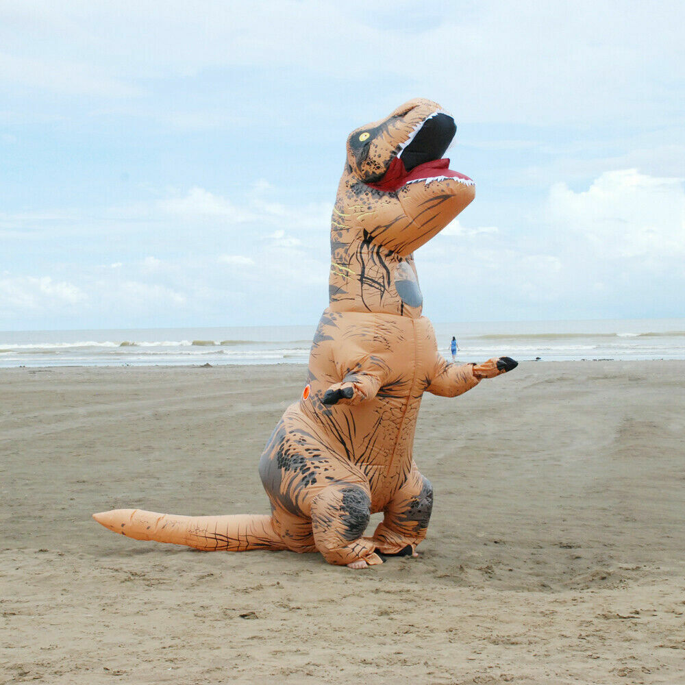 Inflatable Dinosaur Costume Adult Jurassic World Park Trex T-Rex Blow AU STOCK