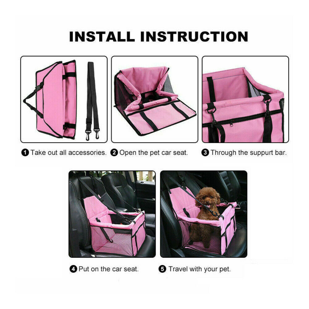 New Travel Cat Dog Pet Car Booster Seat Puppy Carrier Safety Protector Basket AU