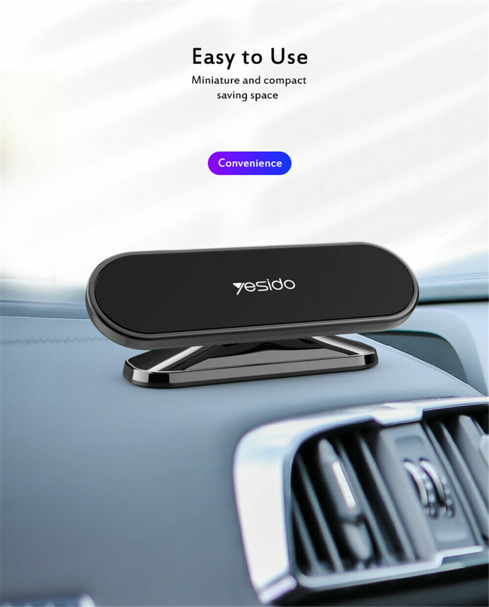 360¡ã Rotate Universal Magnetic Car Mount Dash Phone Holder for iPhone Galaxy GPS