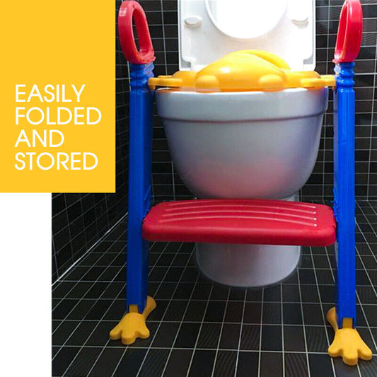 Kids Toilet Ladder Baby Toddler Training Toilet Step Potty Seat Non Slip Trainer