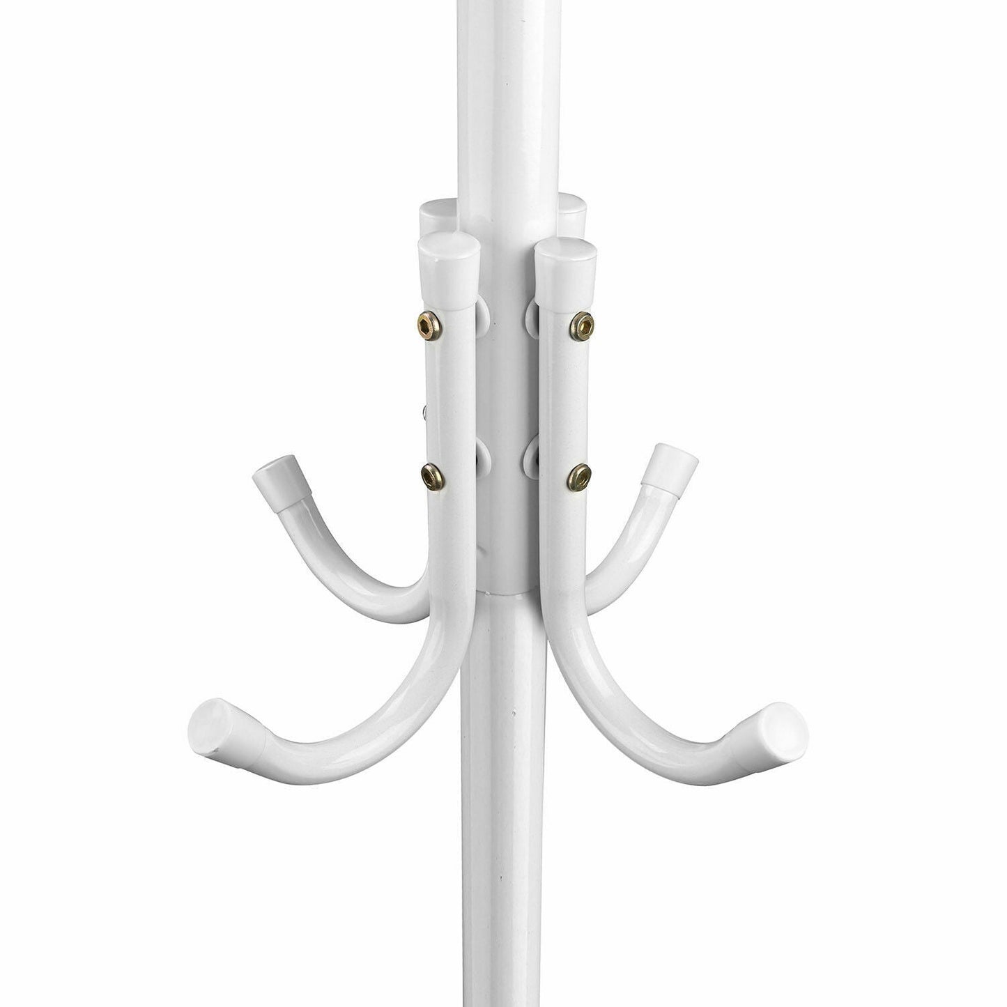 12 Hook Coat Hanger Stand 3-Tier Hat Clothes Rack Metal Tree Style Storage Black