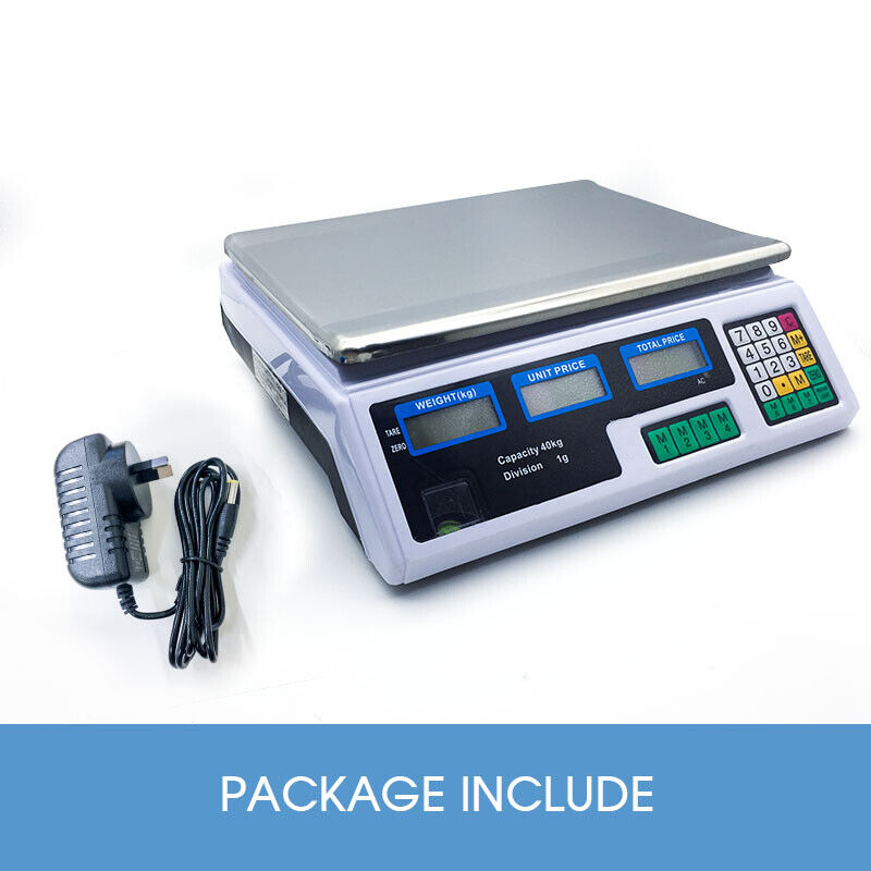Kitchen Digital Electronic Scale 40KG Commercial Shop Weight Scales Food