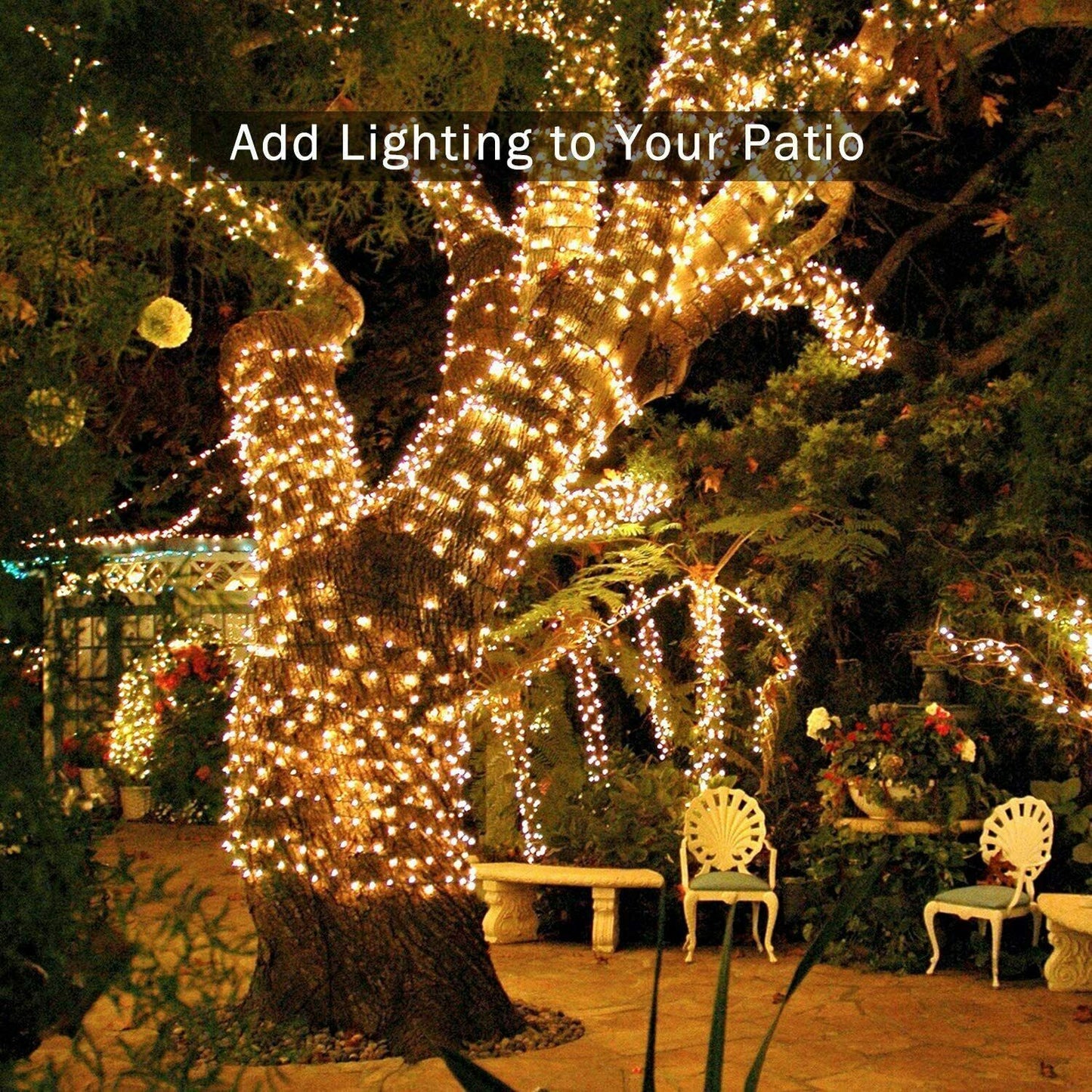 100/200/500 LED Solar Fairy String Lights Outdoor Garden Christmas Party Decor