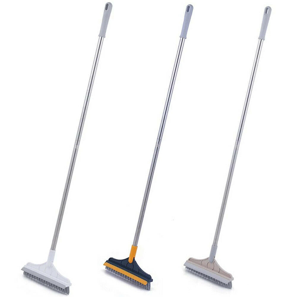 2 in 1 Floor Brush- Scrub Brush Bath Wiper 120¡ã Rotating Head Home Cleaning Tool