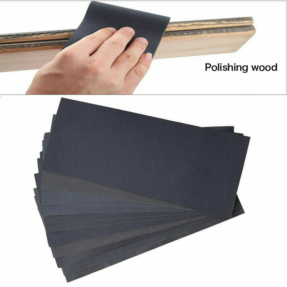 36PCS Sandpaper Mixed Wet And Dry Waterproof 400-3000 Grit Sheets Assorted Wood